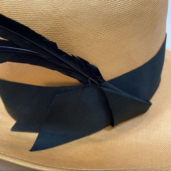 Vintage Adolfo II Fedora Style‎ Hat with Feathers and Hat Band main image 6